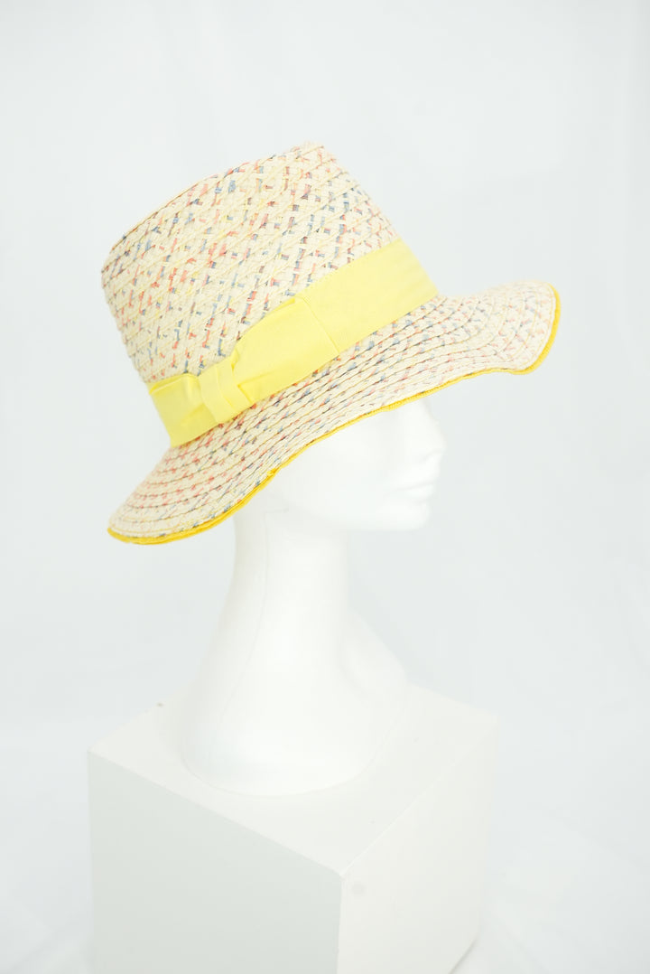 Strohhut "gelbe Schleife"