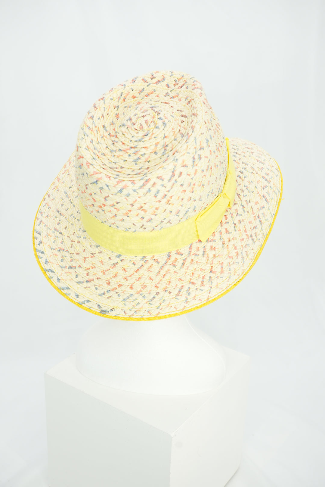 Strohhut "gelbe Schleife"