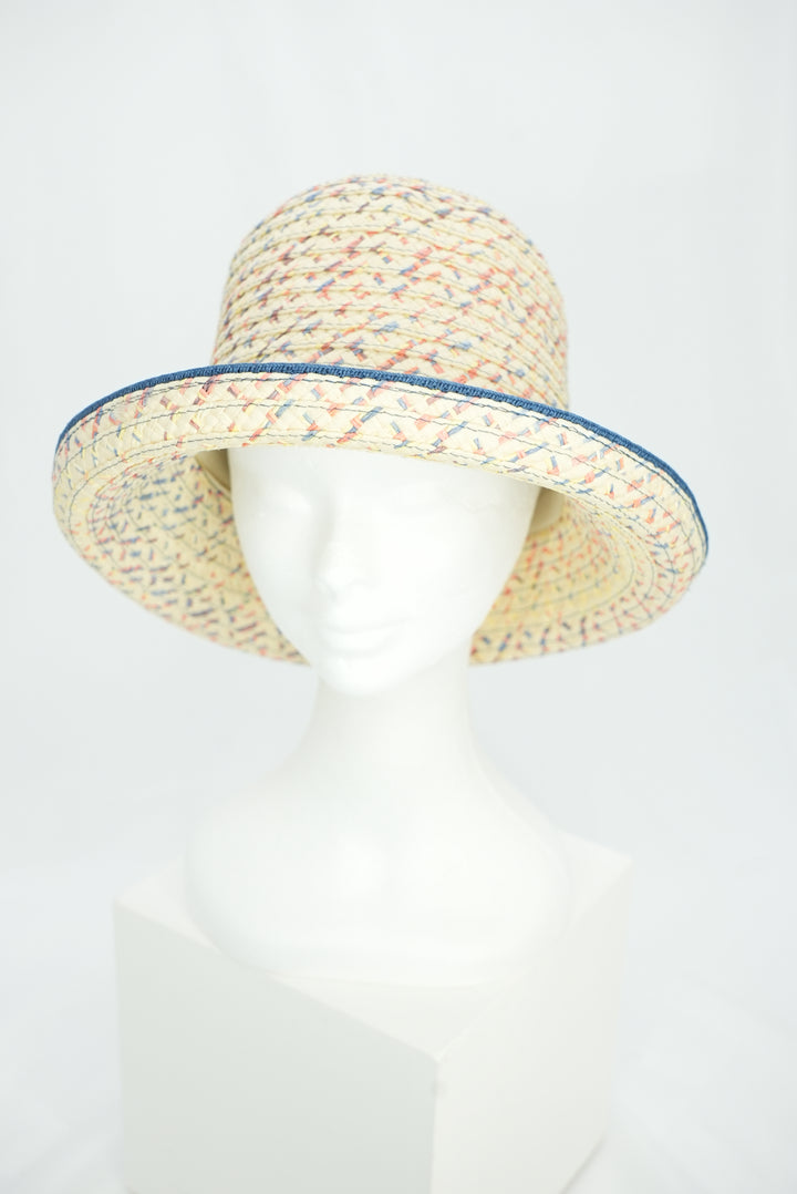 Strohhut "blauer Rand"