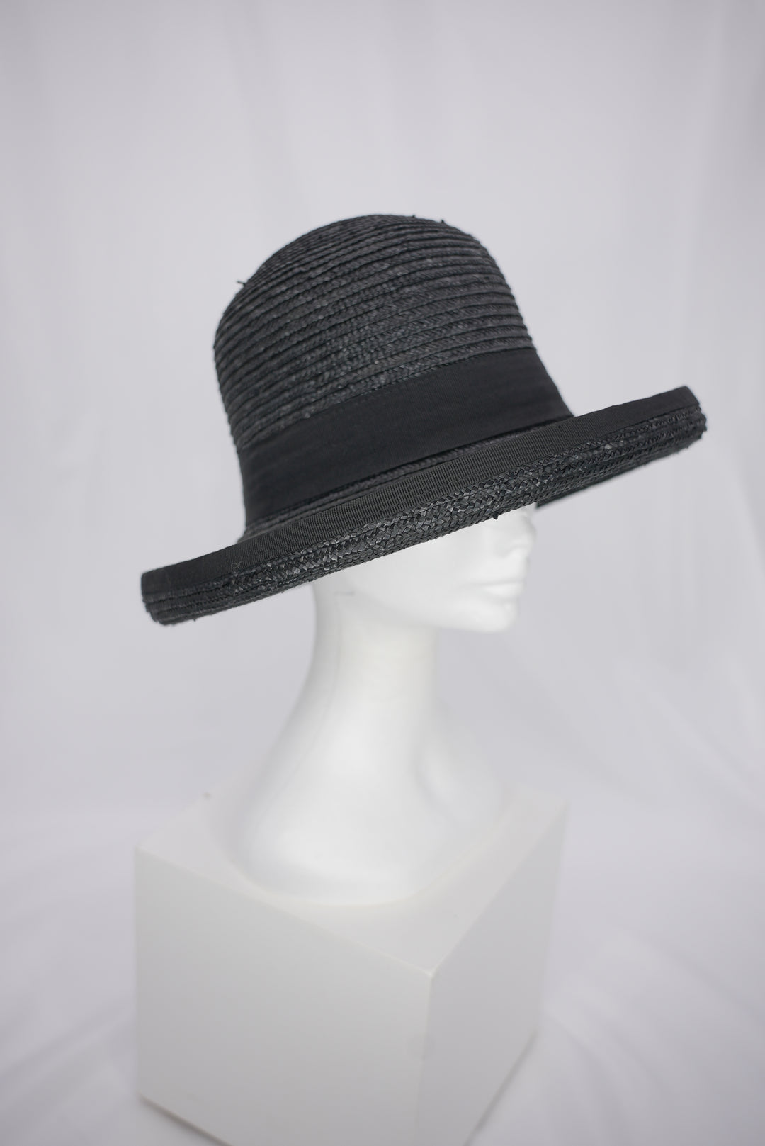 Strohhut "schwarz breite Krempe"