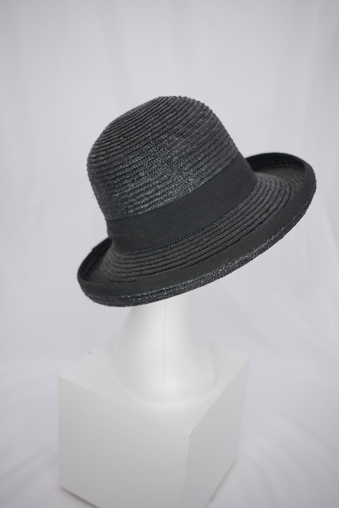 Strohhut "schwarz breite Krempe"