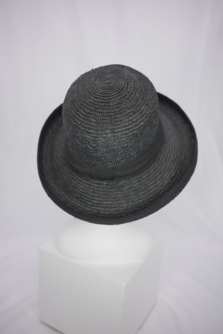 Strohhut "schwarz breite Krempe"