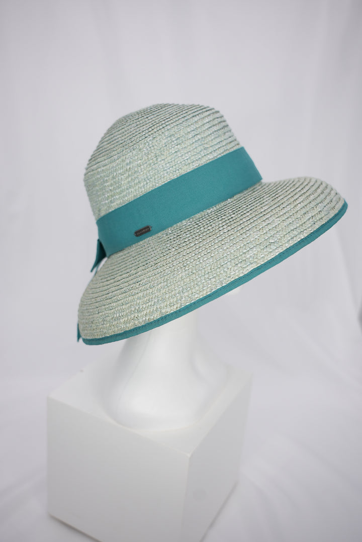 Strohhut "Glocke türkis"