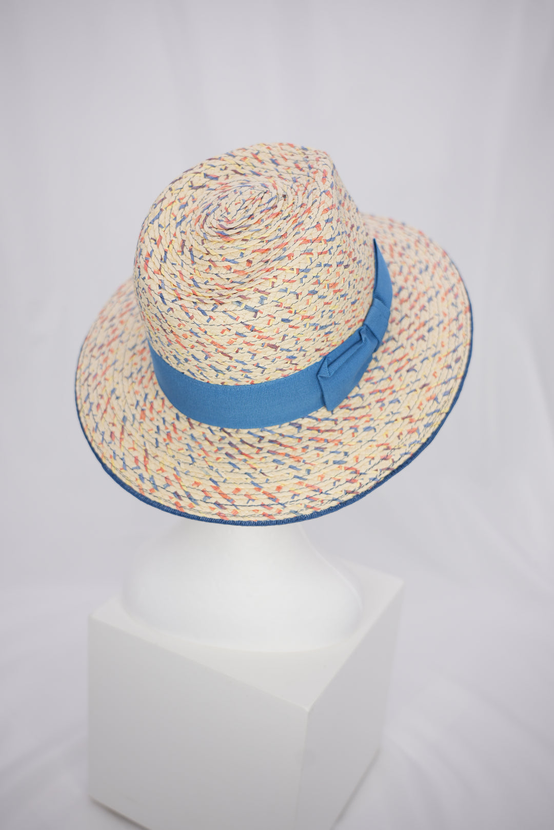 Strohhut "blaue Schleife"