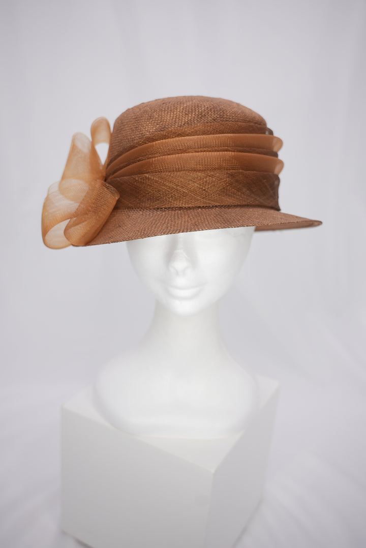 Strohhut "Nougat" Schleife