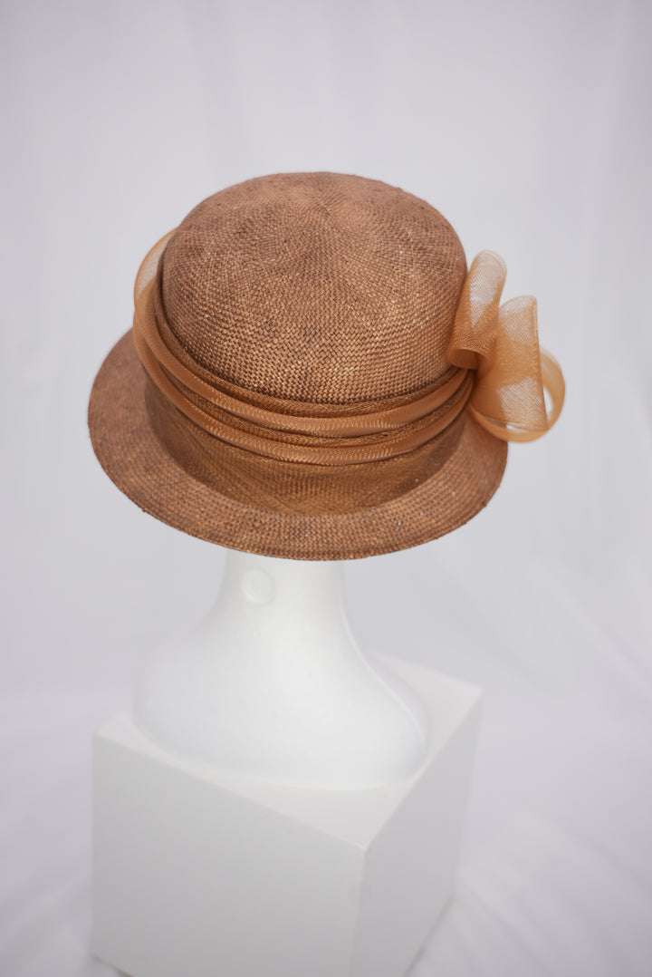 Strohhut "Nougat" Schleife