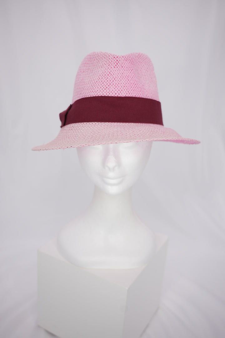 Strohhut "rosa" Herrenform