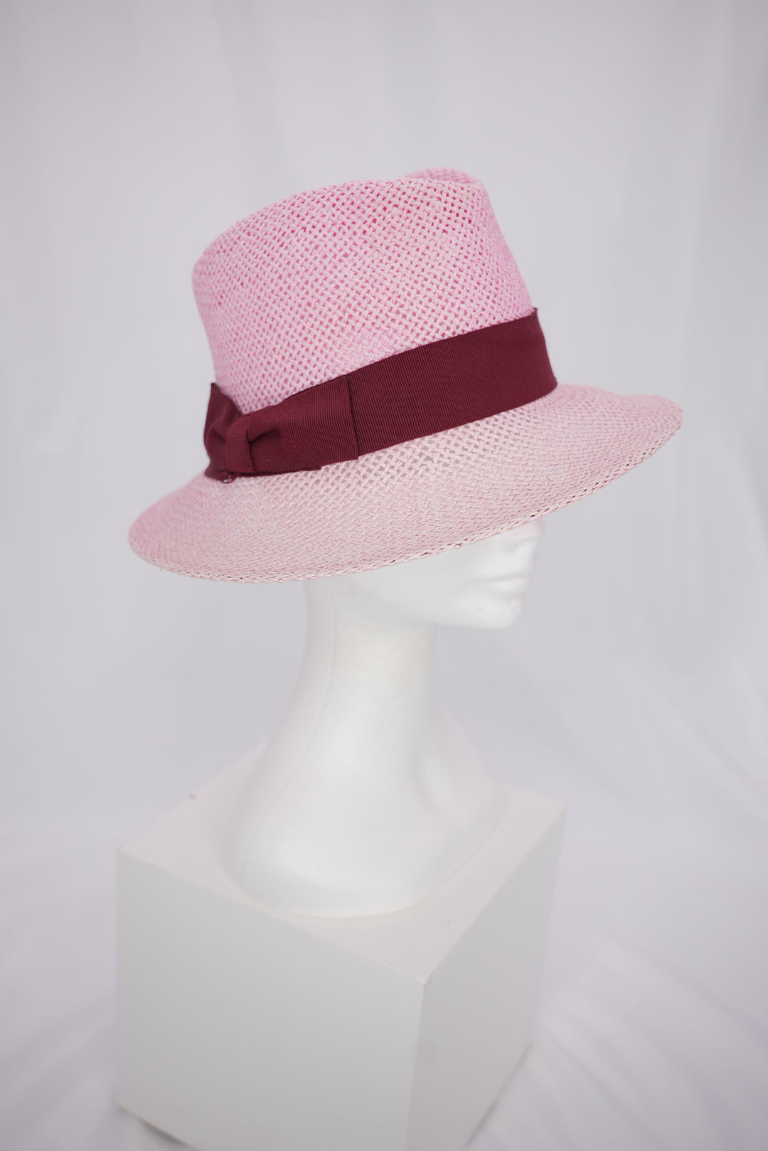 Strohhut "rosa" Herrenform