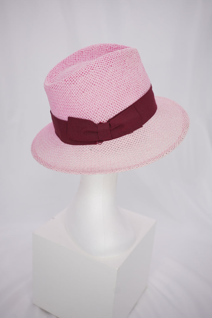 Strohhut "rosa" Herrenform