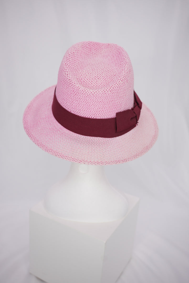 Strohhut "rosa" Herrenform