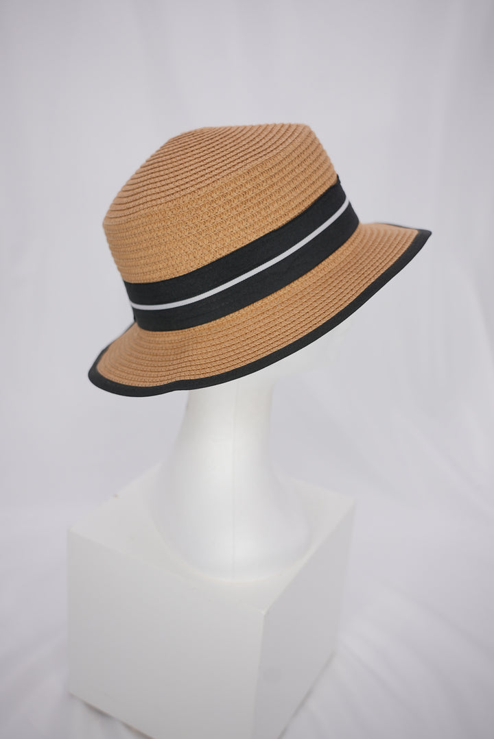 Strohhut "schwarzes Band" Biene