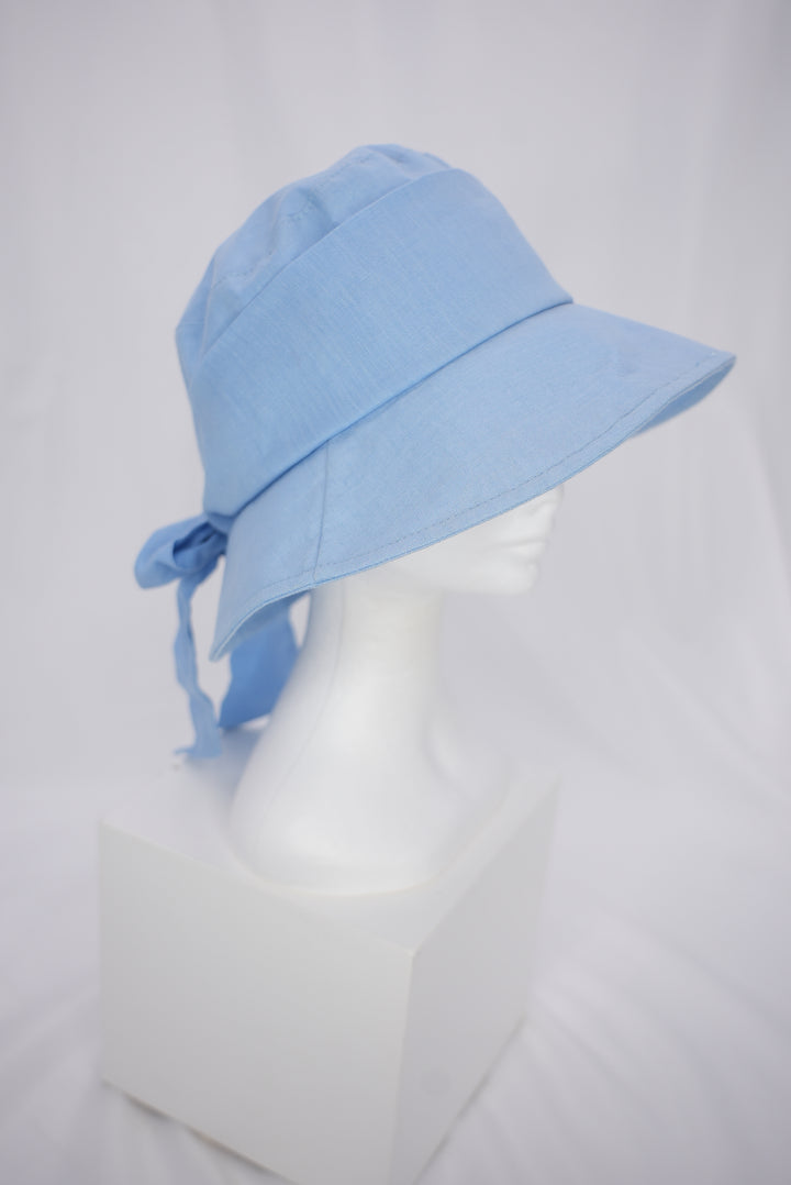 Fischerhut "hellblau" große Schleife
