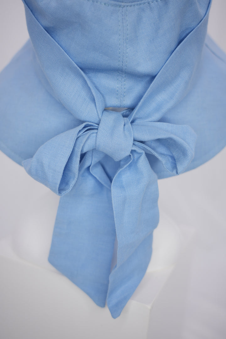 Fischerhut "hellblau" große Schleife