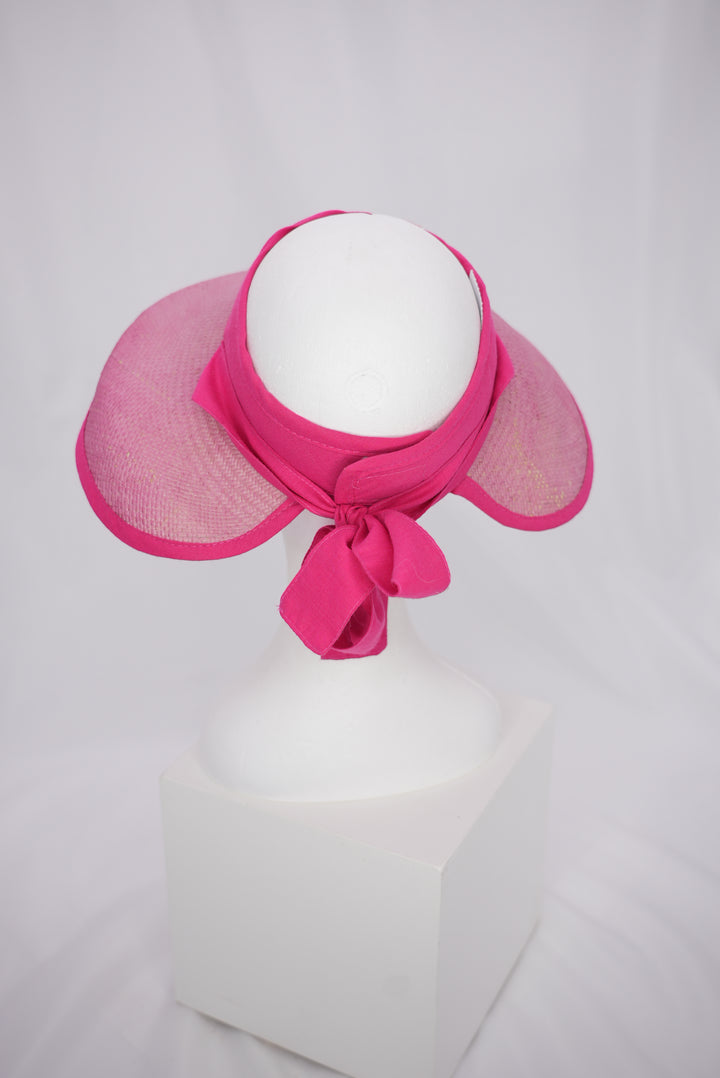 Strohschild "groß rosa/pink"