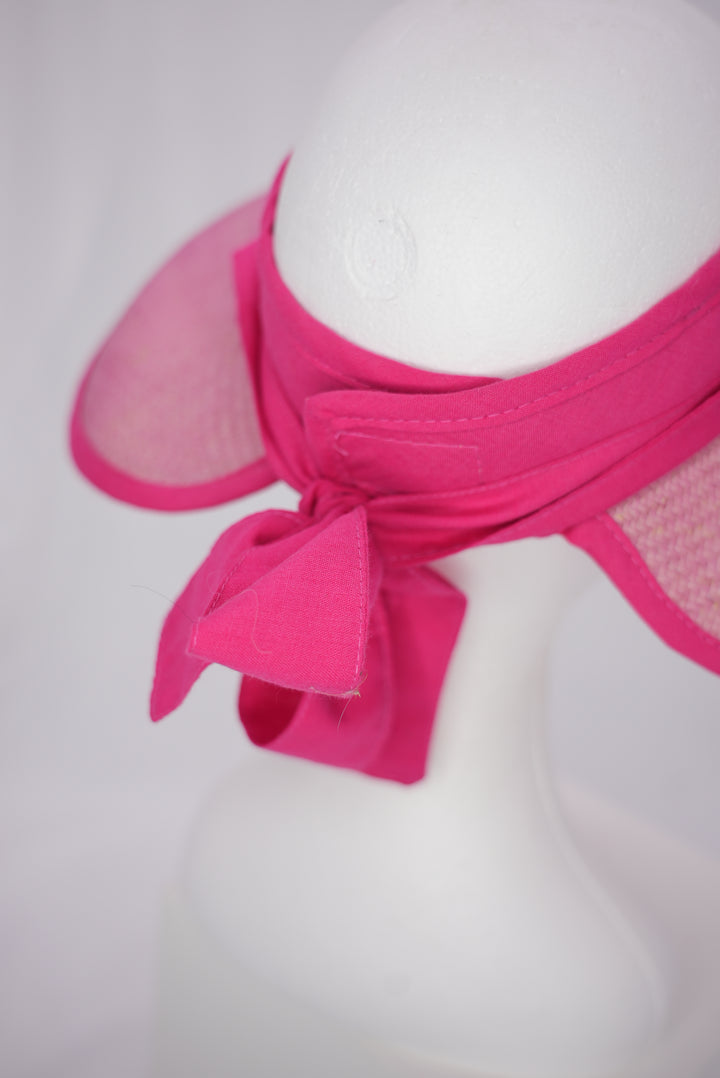 Strohschild "groß rosa/pink"