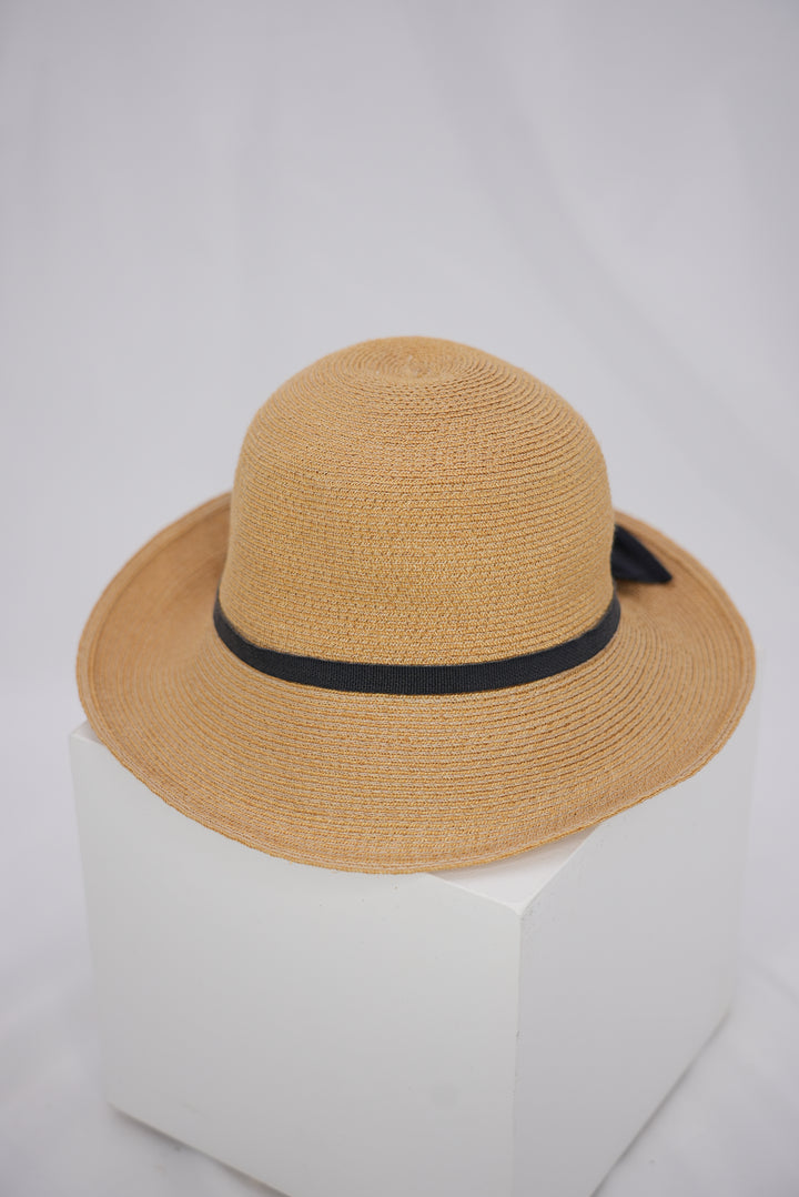 Kinder Paper Strohhut mit dunkelblauer Schleife