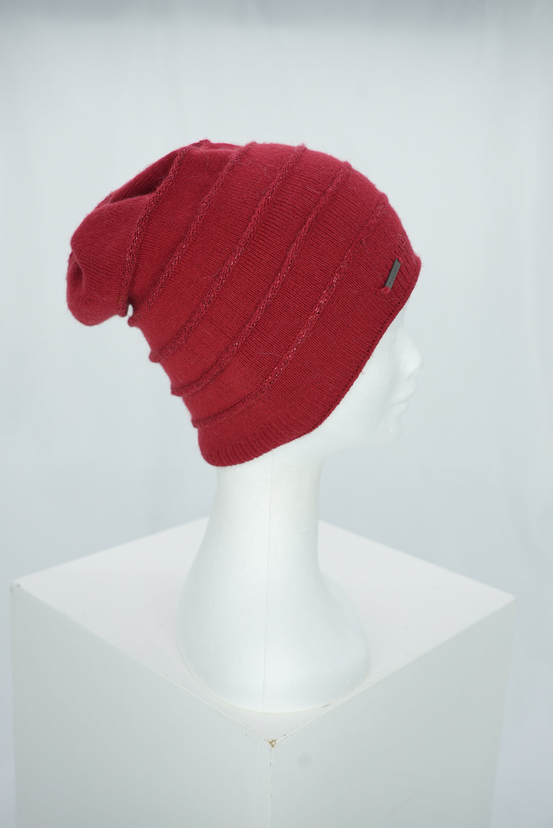 Wintermütze rot mit Glitzernaht