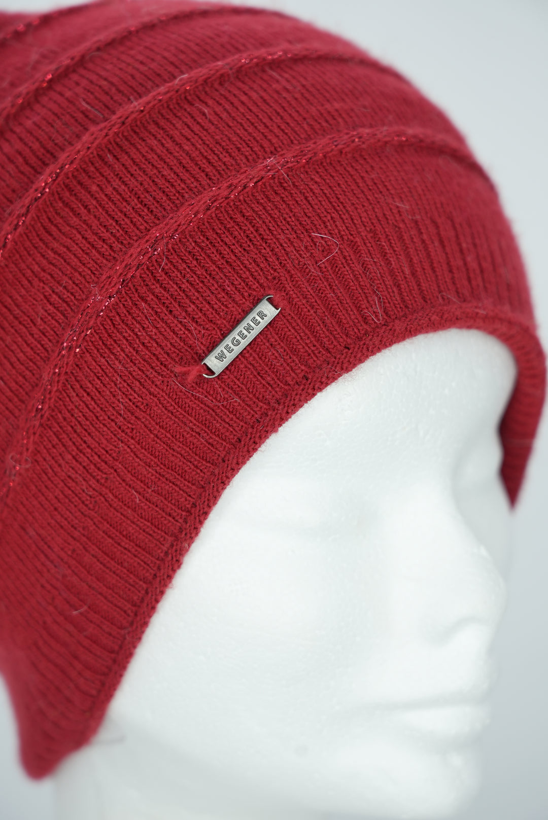 Wintermütze rot mit Glitzernaht
