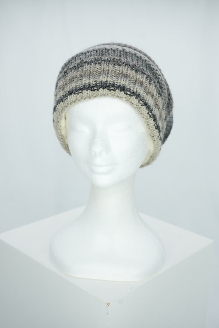 Beanie hellgrau/grau/beige