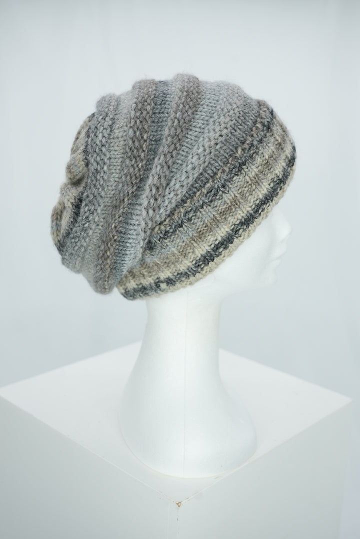 Beanie hellgrau/grau/beige