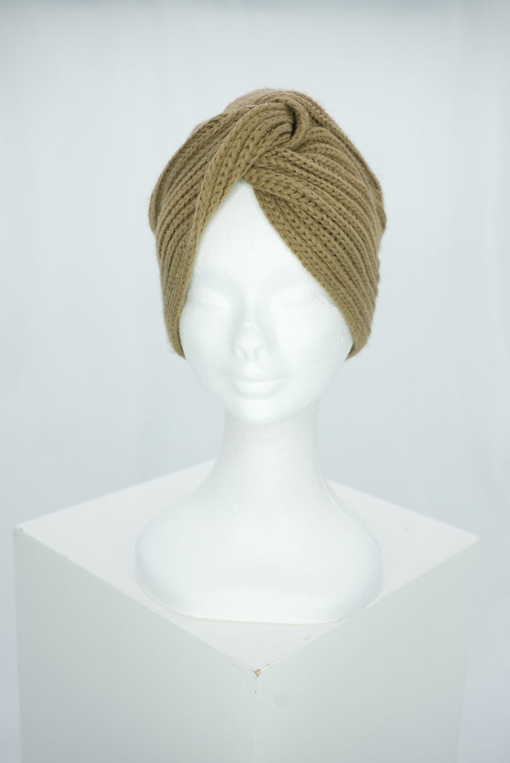 Wintermütze " Turban braun"