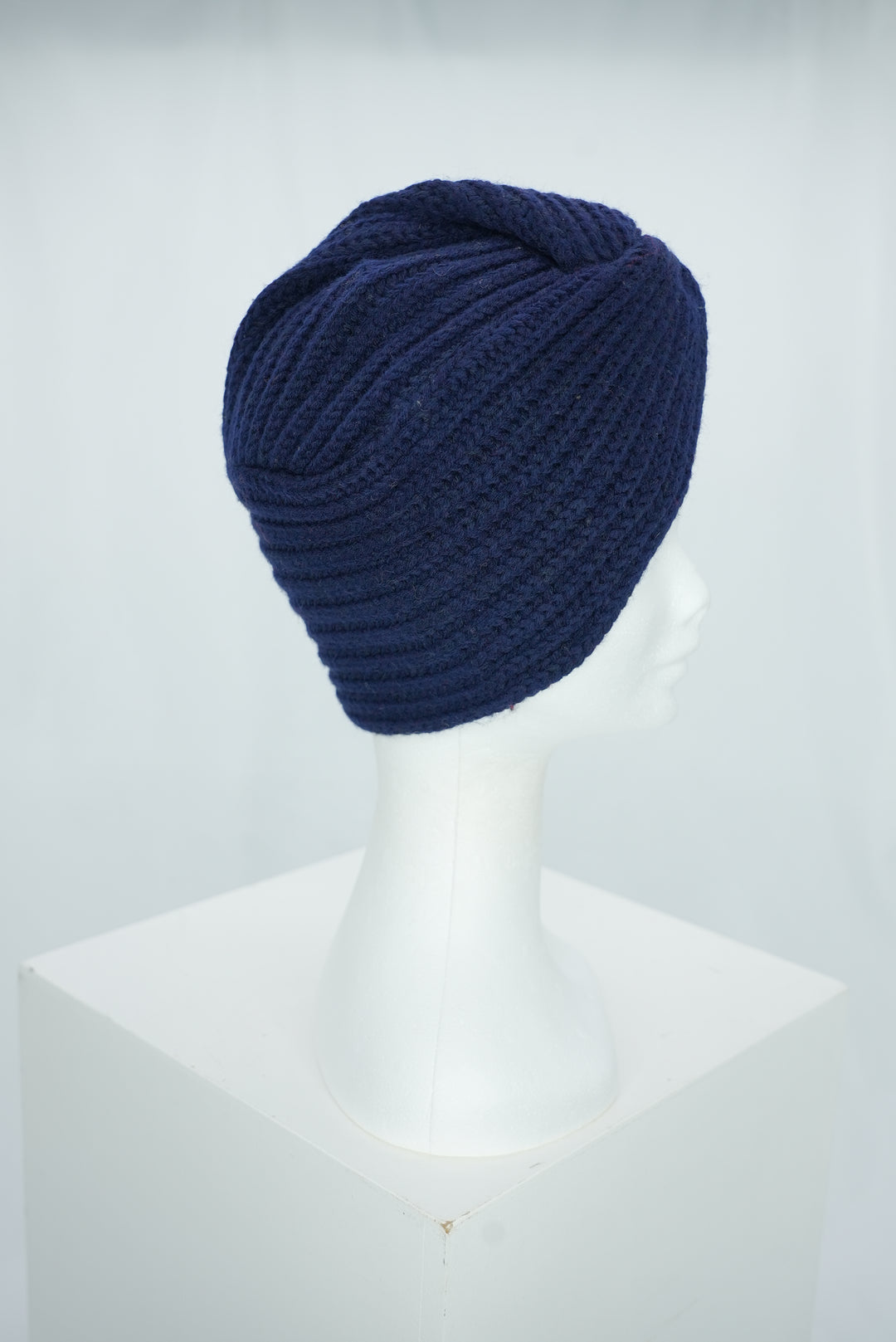 Wintermütze " Turban dunkelblau"