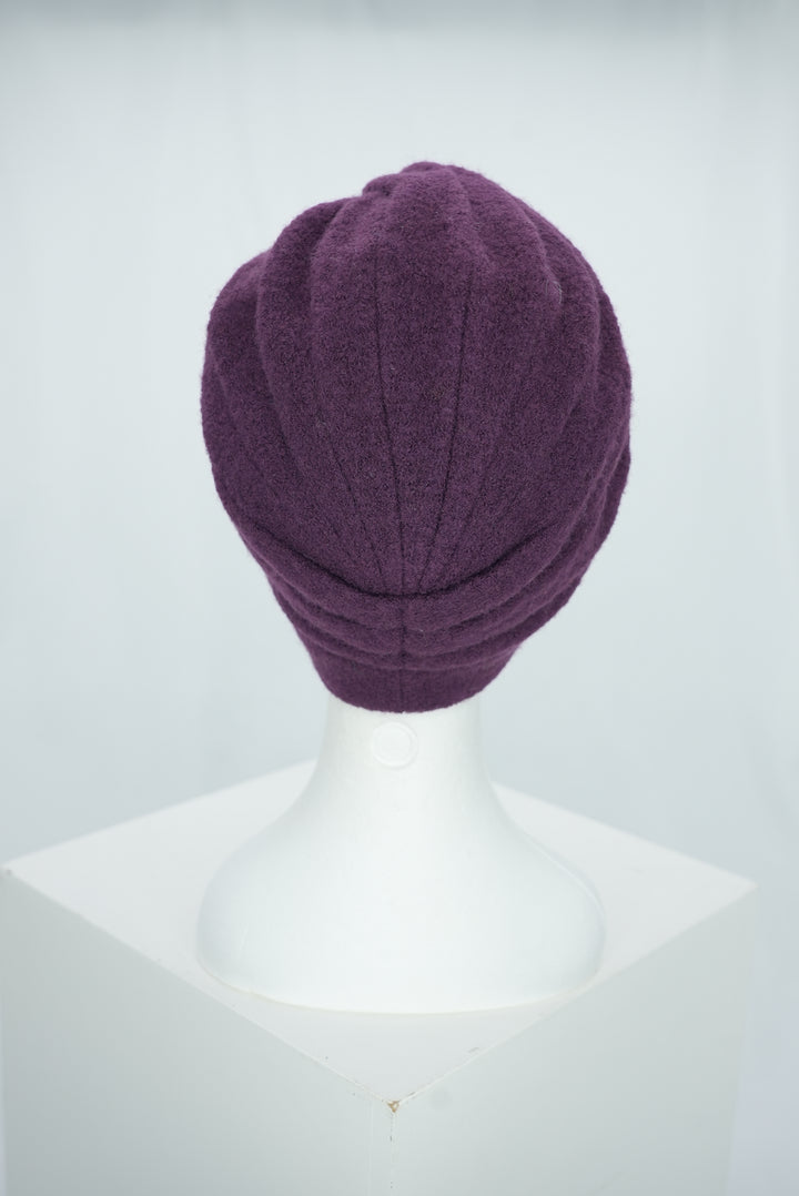 Wintermütze "Turban lila"