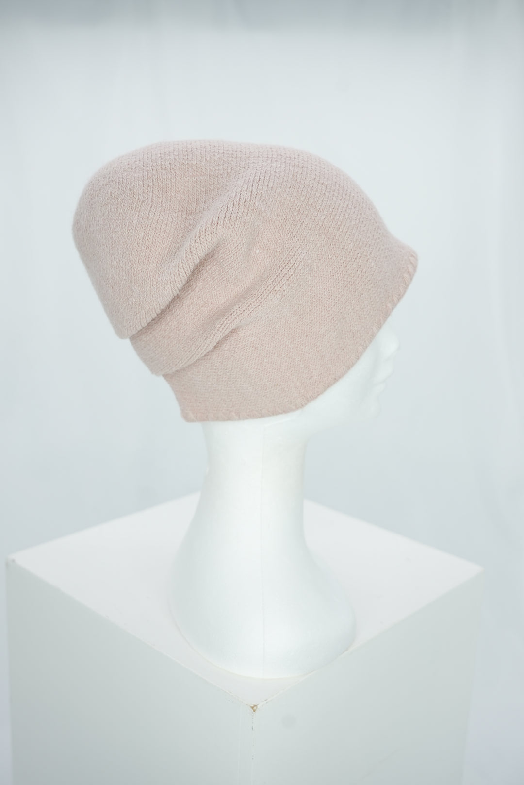 Beanie mit Raffung rosa