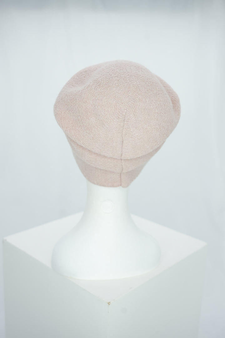Beanie mit Raffung rosa