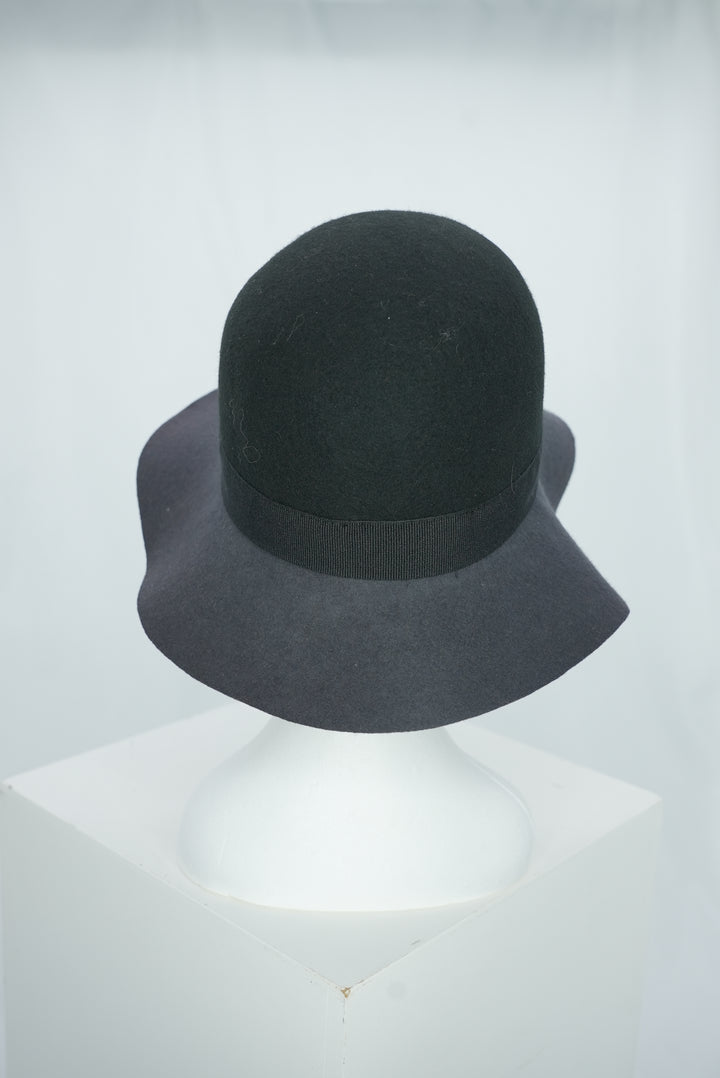 Glockenhut "Wolle schwarz/grau"
