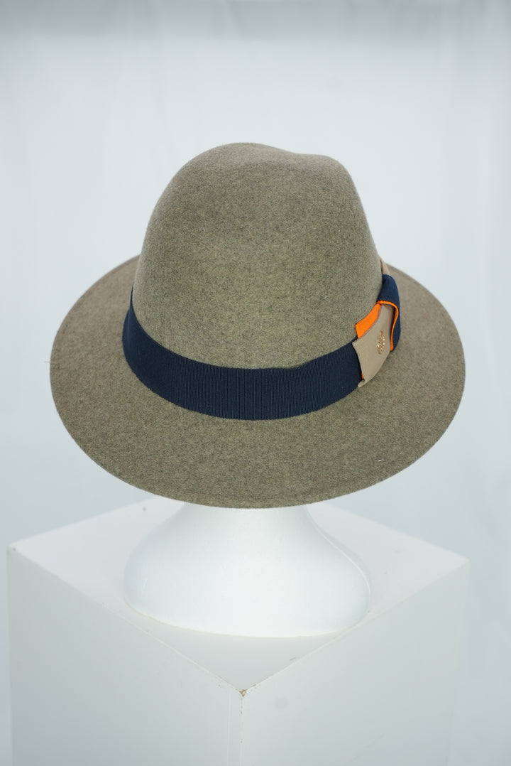 Filzhut "Herrenform braun mit Schleife"