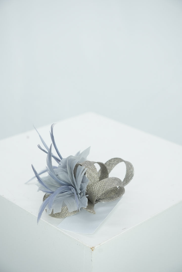 Fascinator " Flames grau"