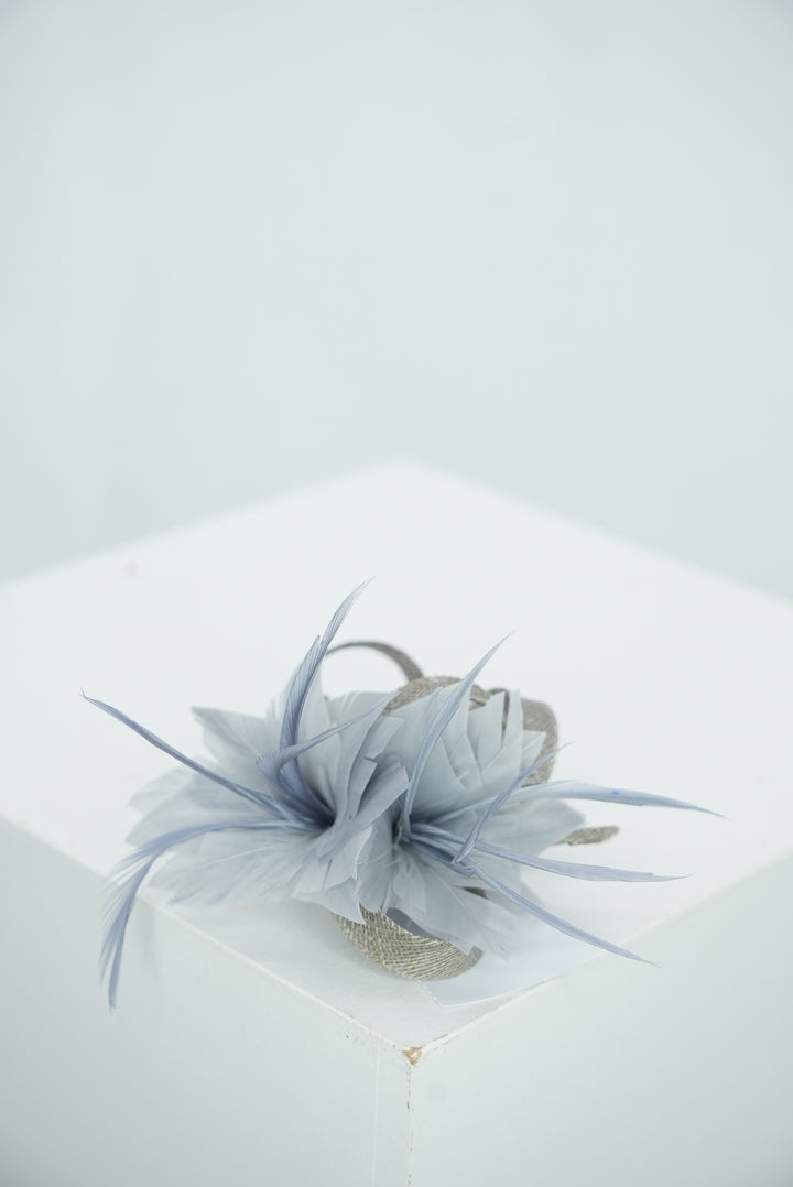 Fascinator " Flames grau"
