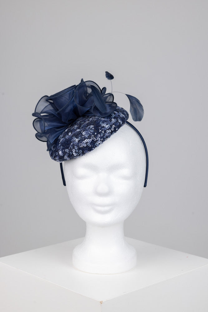 Fascinator blau "flower"