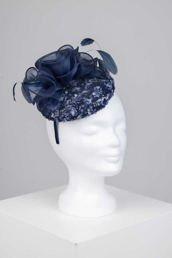 Fascinator blau "flower"