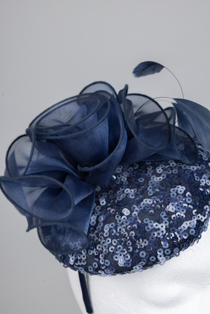 Fascinator blau "flower"