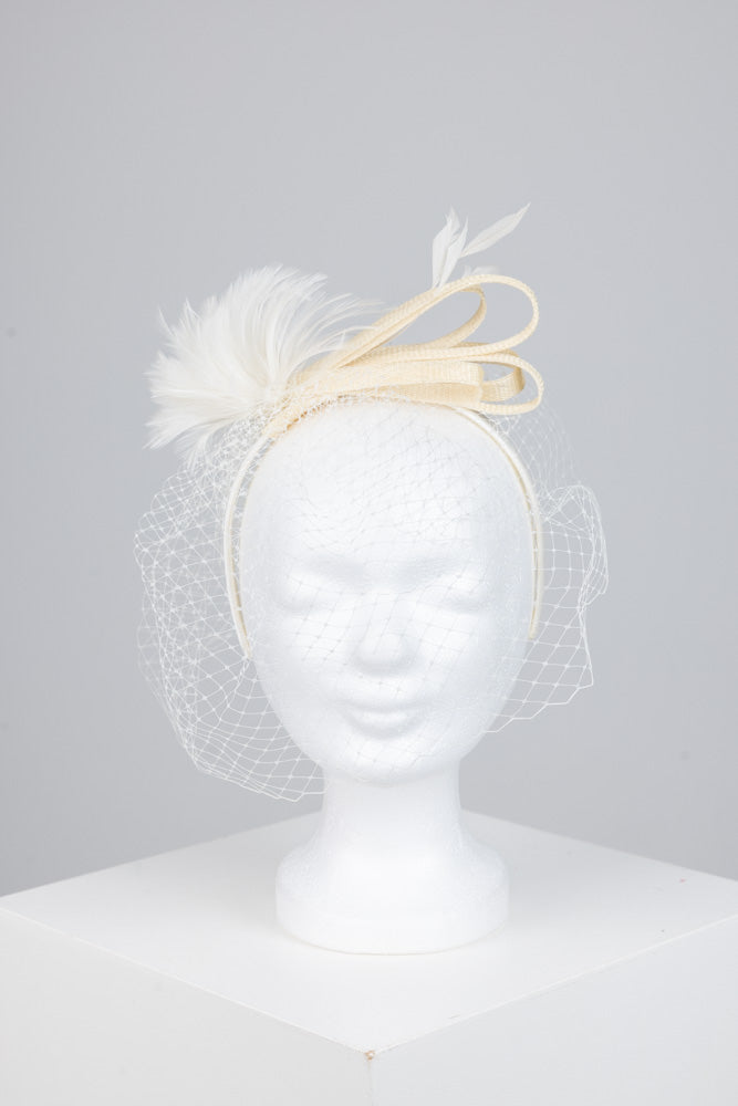 Fascinator "white/beige"