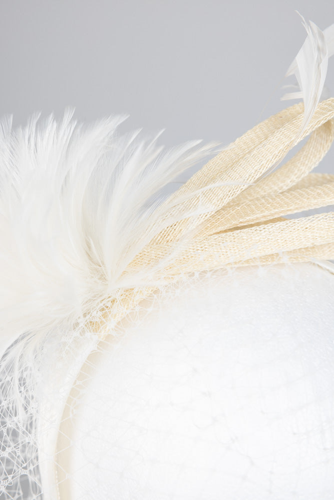 Fascinator "white/beige"