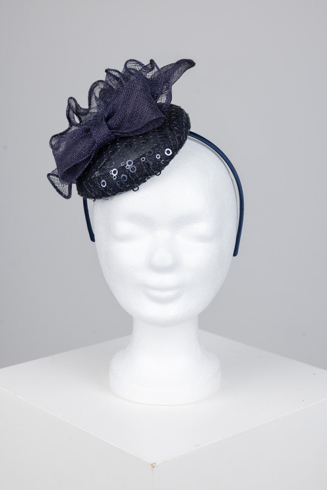 Fascinator "Schleife" blau