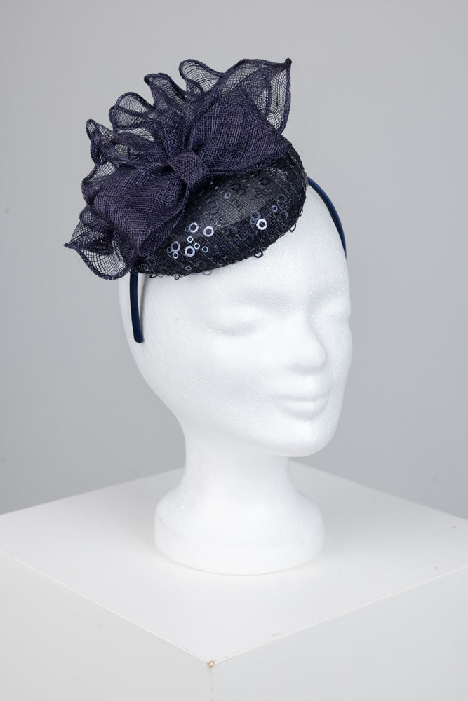 Fascinator "Schleife" blau