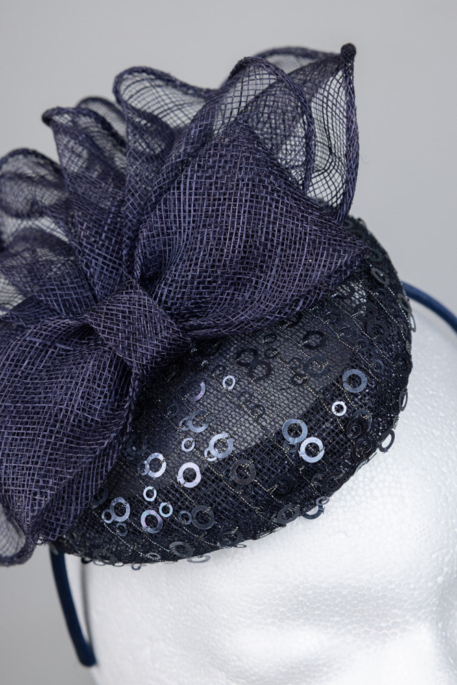 Fascinator "Schleife" blau