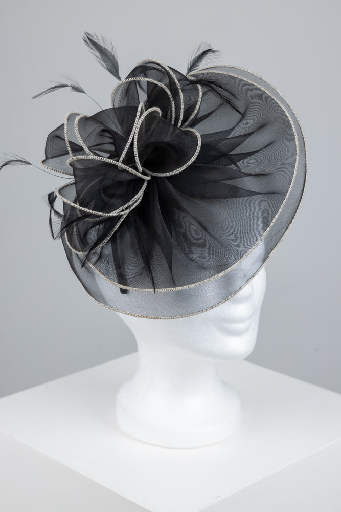 Fascinator "black "Feder"