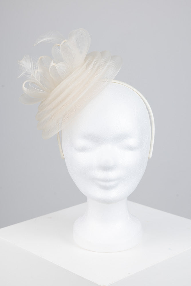 Fascinator "white feather"