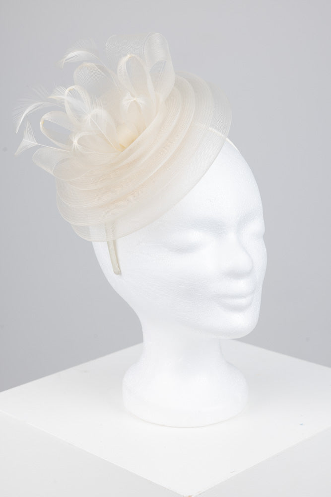 Fascinator "white feather"