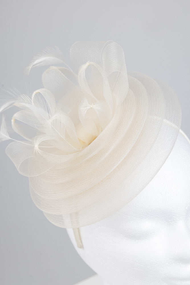 Fascinator "white feather"