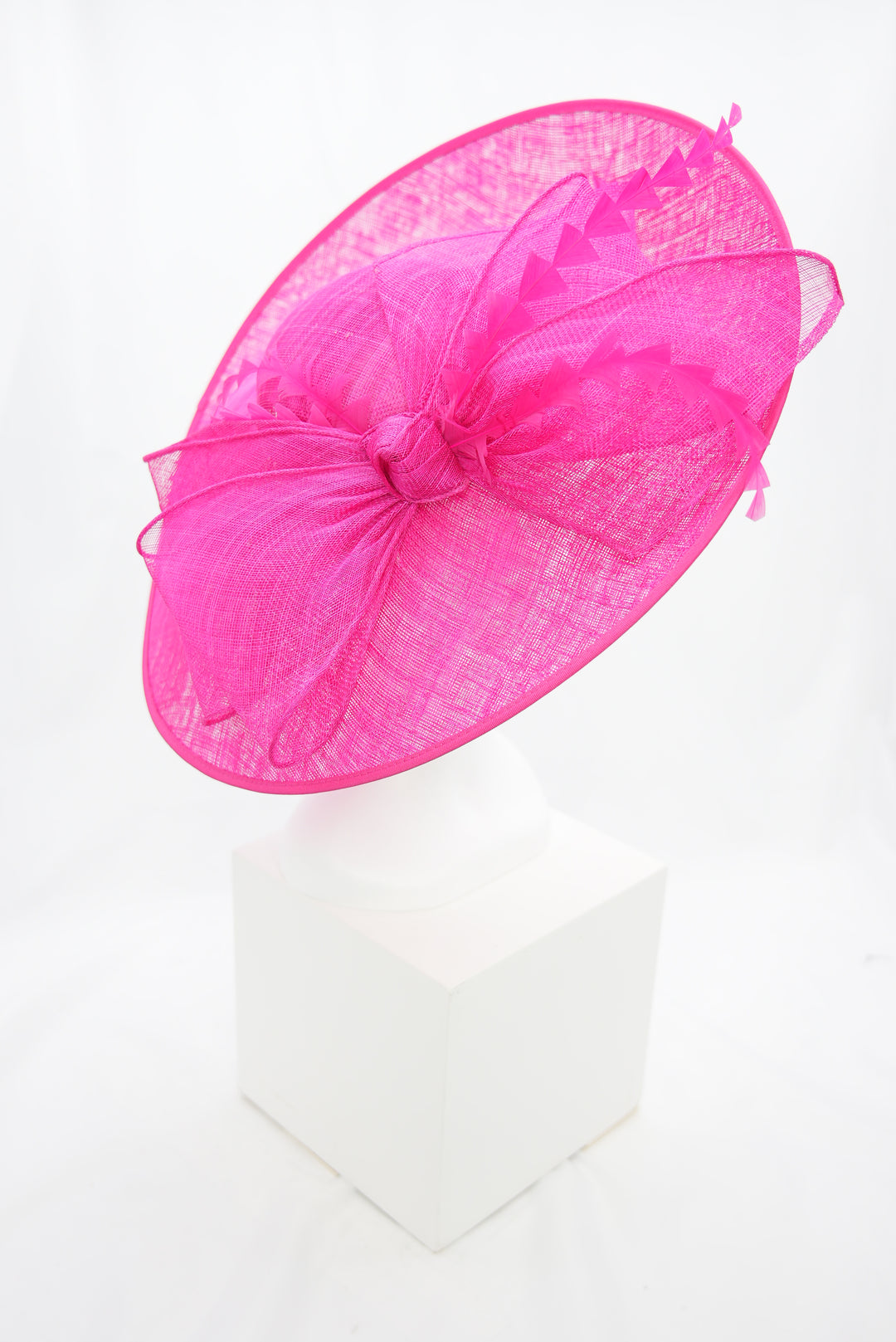 Fascinator "groß mit Schleife" pink