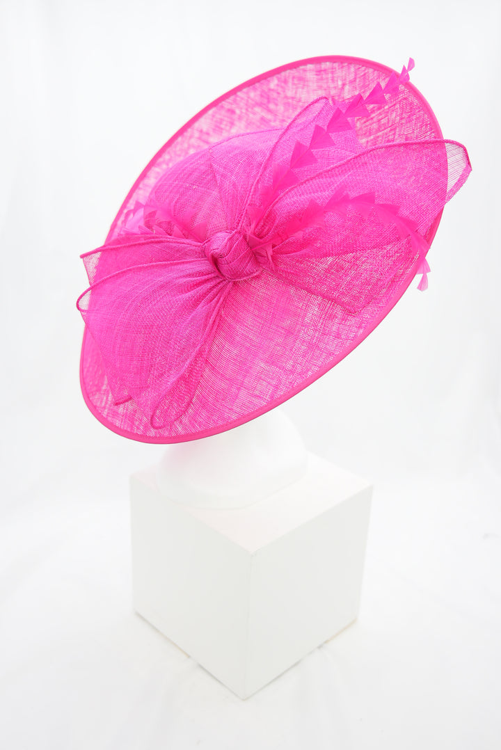 Fascinator "groß mit Schleife" pink