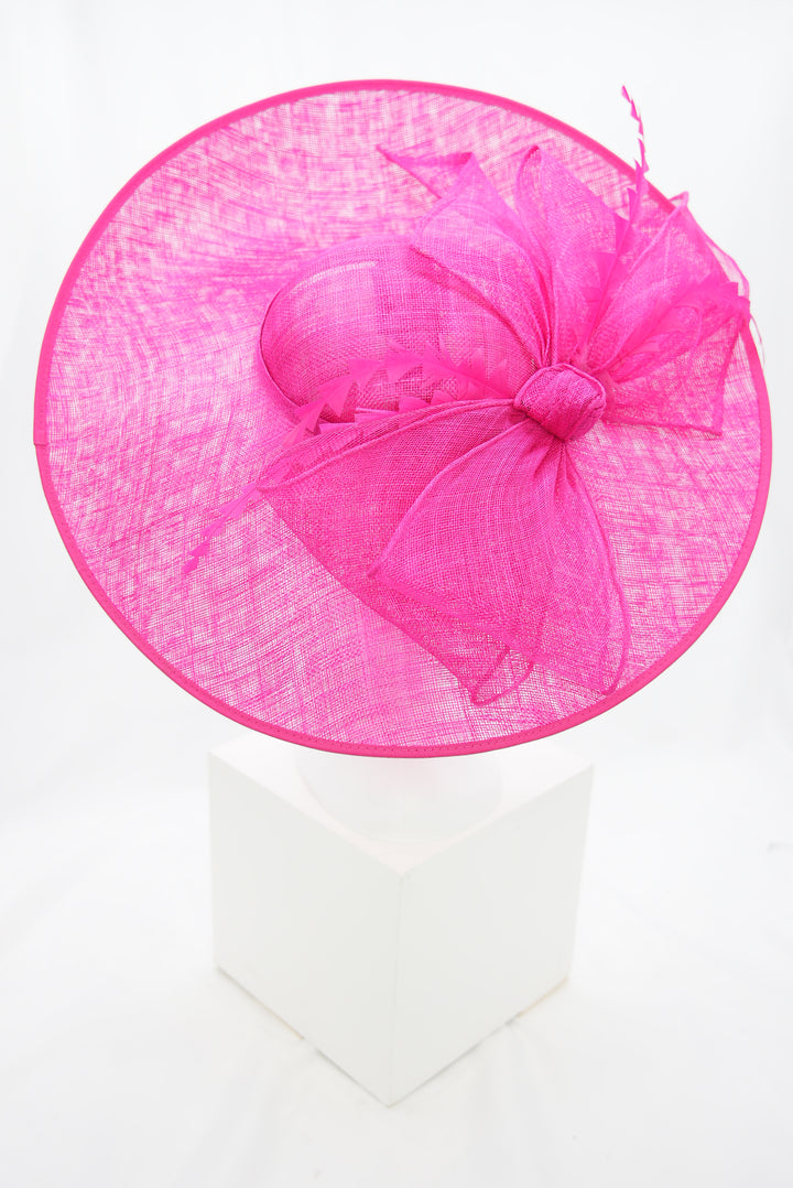 Fascinator "groß mit Schleife" pink