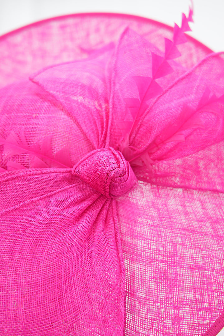 Fascinator "groß mit Schleife" pink