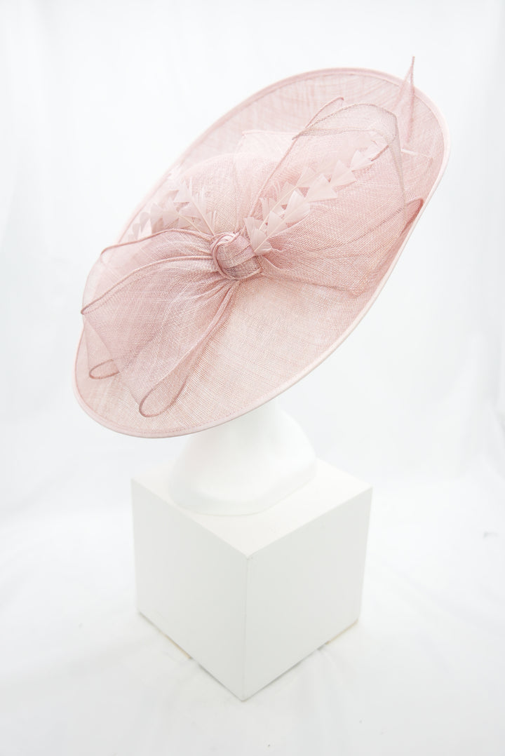 Fascinator "groß mit Schleife" rosa